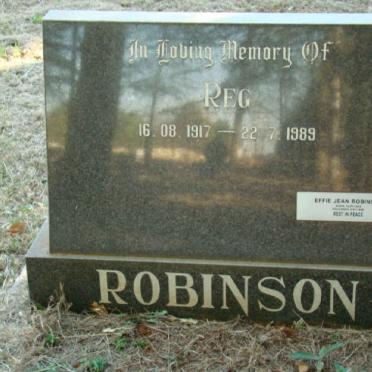 ROBINSON Reg 1917-1989 &amp; Effie Jean