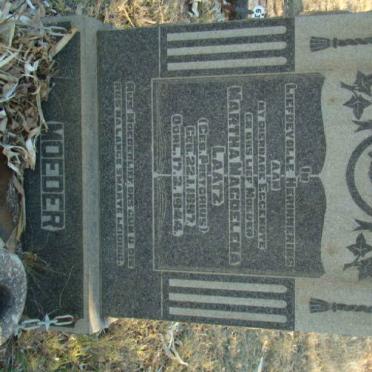 LAATZ Martha Magdelena nee PRETORIUS 1897-1944