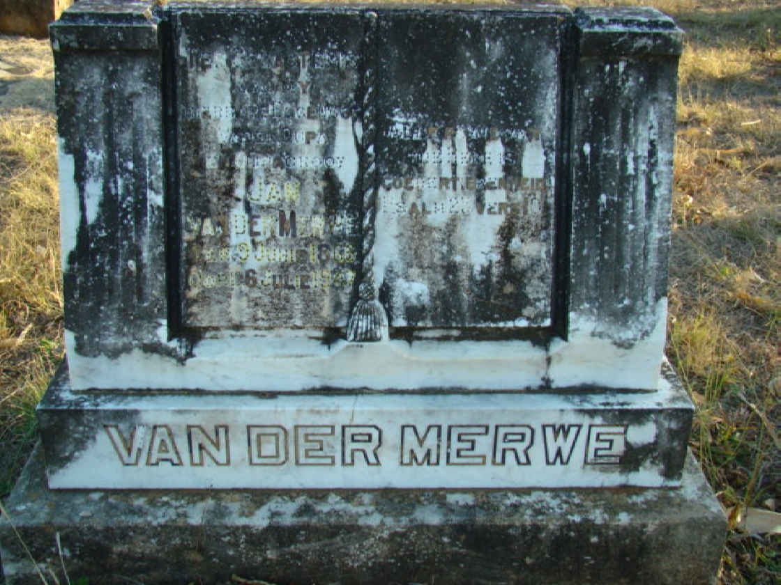 MERWE Jan, van der 18??-1947