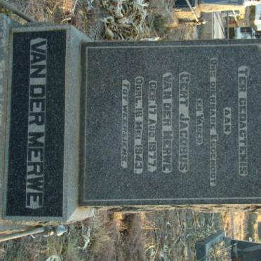 MERWE Gert Jacobus, van der 1877-1943