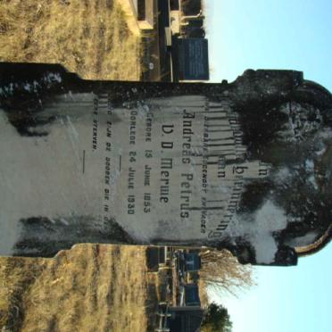 MERWE Andreas Petrus, van der 1853-1930