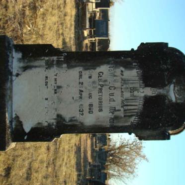 MERWE Johanna C., van der nee PRETORIUS 1860-1932