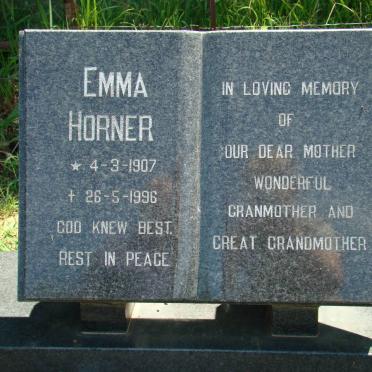 HORNER Emma 1907-1996