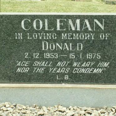 COLEMAN Donald 1953-1975