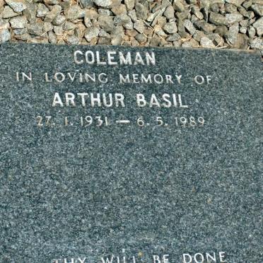 COLEMAN Arthur Basil 1931-1989