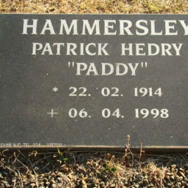 HAMMERSLEY Patrick Hedry 1914-1998