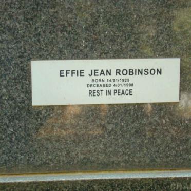 ROBINSON Effie Jean 1925-1998