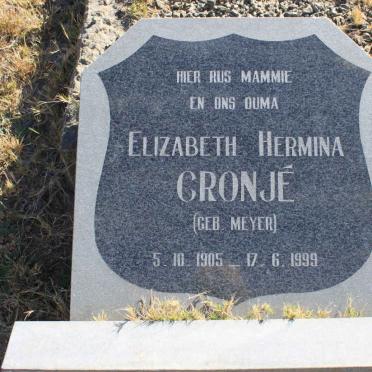 CRONJE Elizabeth Hermina nee MEYER 1905-1999