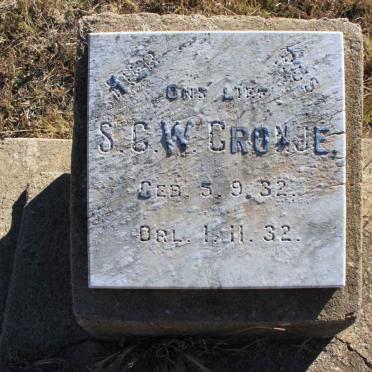 CRONJE S.G.W. 1932-1932