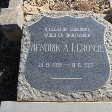 CRONJE Hendrik A.I. 1898-1969