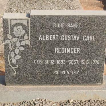 REDINGER Albert Gustav Carl 1893-1976