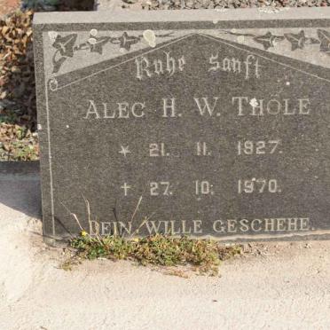 THÖLE Alec H.W. 1927-1970