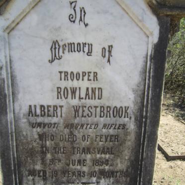 WESTBROOK Rowland Albert -1894