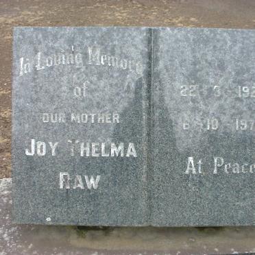 RAW Joy Thelma 1928-1978