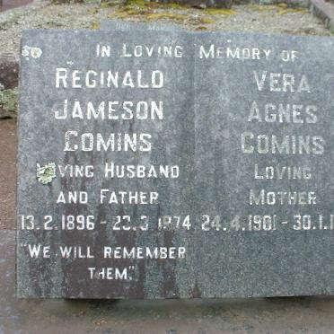 COMINS Reginald Jameson 1896-1974 &amp; Vera Agnes 1901-1976