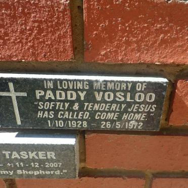 VOSLOO Paddy 1928-1972