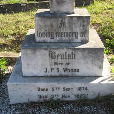 WOODS Beulah nee BENNETT 1874-1927