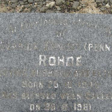 ROHDE ? 18?-1981