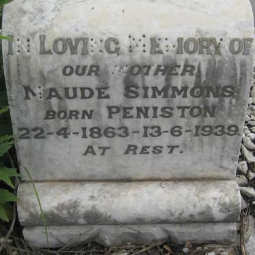 SIMMONS Maude nee PENISTON 1863-1939