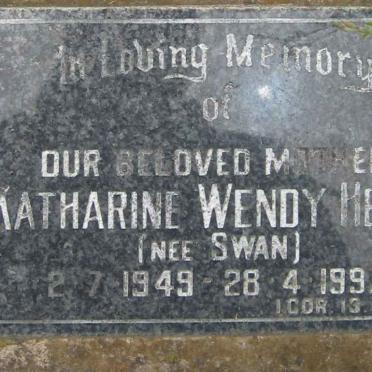 HESSE Katharine Wendy nee SWAN 1949-1997