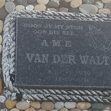 WALT A.M.E., van der 1939-201?