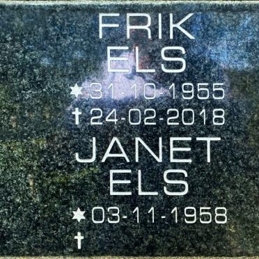 ELS Frik 1955-2018 &amp; Janet 1958-