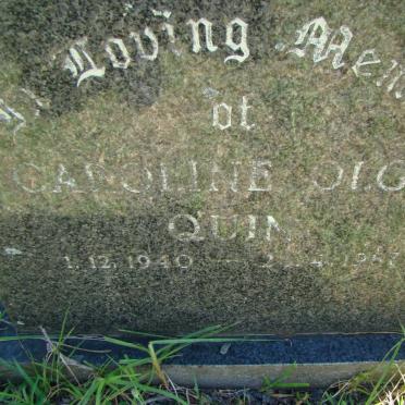 QUIN Caroline Olga 1940-1987