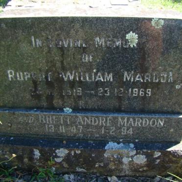 MARDON Rupert William 1919-1969 :: MARDON Rhett Andre 1947-1994