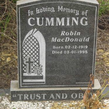 CUMMING Robin MacDonald 1919-1995