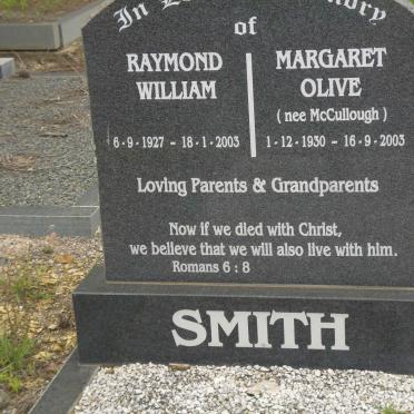 SMITH Raymond William 1927-2003 &amp; Margaret Olive McCULLOUGH 1930-2003