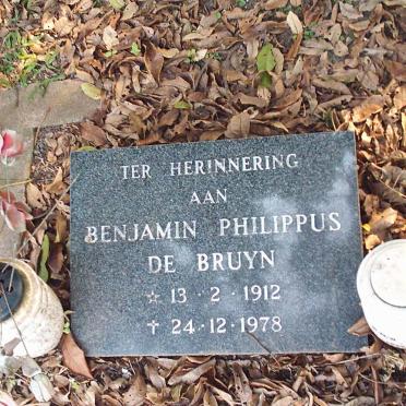 BRUYN Benjamin Philippus, de 1912-1978