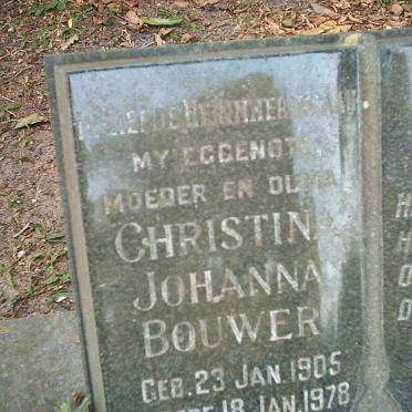 BOUWER Christina Johanna 1905-1978