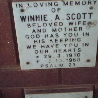 SCOTT Winnie A. 1910-1988