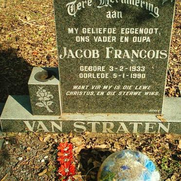 STRATEN Jacob Francois, van 1933-1990