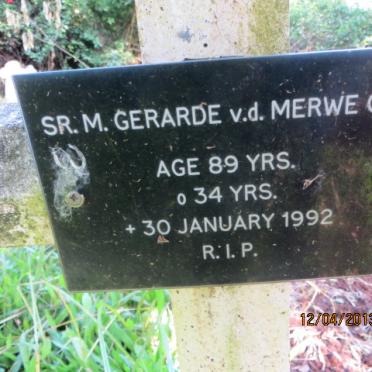 MERWE Gerarde, v.d. -1992