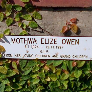 OWEN Elize 1924-1997