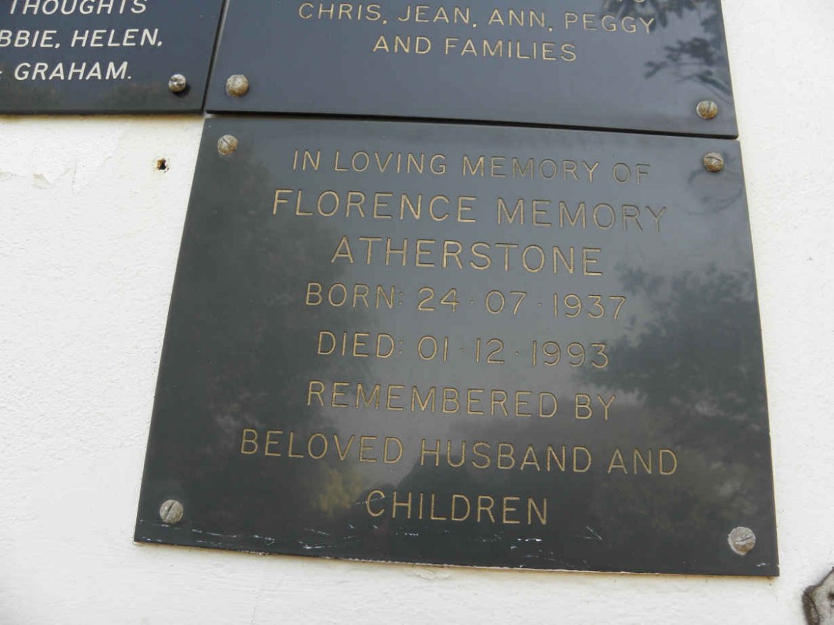 ATHERSTONE Florence Memory 1937-1993