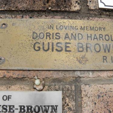 BROWN Harold, GUISE &amp; Doris