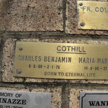 COTHILL Charles Benjamin 1908-1976 &amp; Maria Margaret 1908-1984