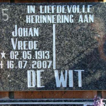 WIT Johan Vrede, de 1913-2007