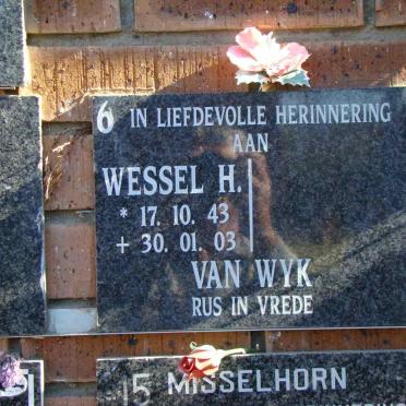 WYK Wessel H., van 1943-2003