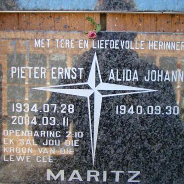 MARITZ Pieter Ernst 1934-2004 &amp; Alida Johanna 1940-