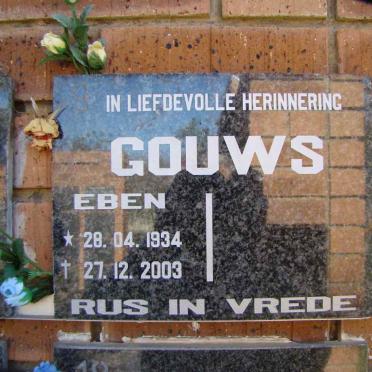 GOUWS Eben 1934-2003