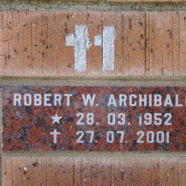 ARCHIBALD Robert W. 1952-2001