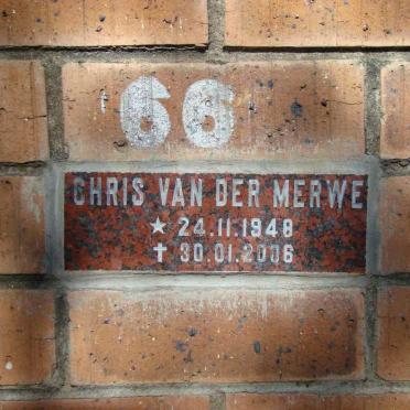 MERWE Chris, van der 1948-2006