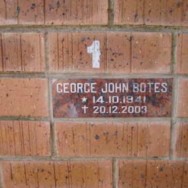 BOTES George John 1941-2003