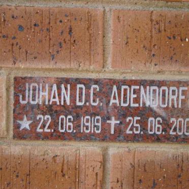 ADENDORFF Johan D.C. 1919-2001