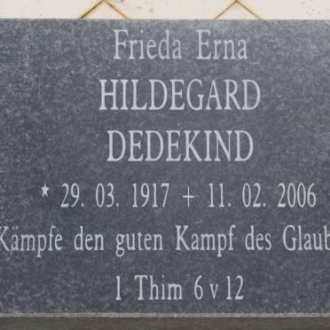 DEDEKIND Frieda Erna Hildegard 1917-2006