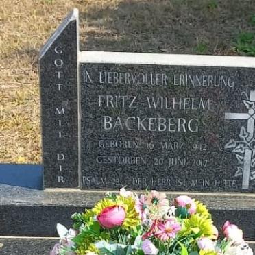 BACKEBERG Fritz Wilhelm 1942-2017