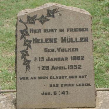 MULLER Helene nee VOLKER 1882-1952